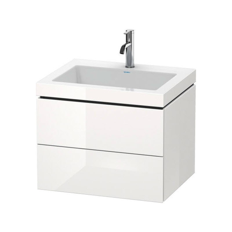 DURAVIT L-CUBE skrinka s umývadlom závesná, 600 x 500 x 480 mm, biela lesklá, LC6926O2222