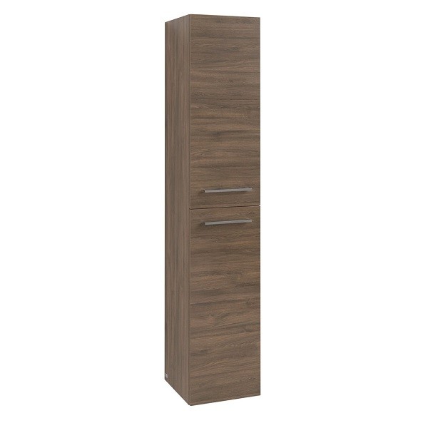 Villeroy & Boch AVENTO závesná vysoká skrinka, 2 dvierka, pánty vľavo, 350 x 372 x 1760 mm, Arizona Oak, A89400VH