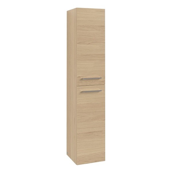 Villeroy & Boch AVENTO závesná vysoká skrinka, 2 dvierka, pánty vľavo, 350 x 372 x 1760 mm, Nordic Oak, A89400VJ