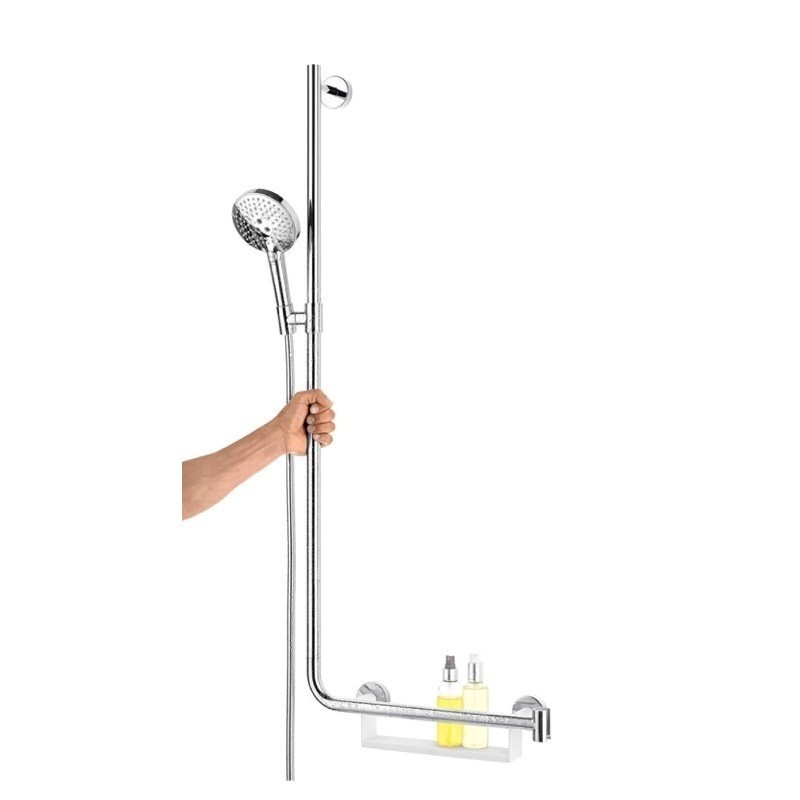 Hansgrohe PowderRain sprchový set s madlom, mydelničkou , 3-polhovou sprchou a hadicou chróm, SET3v1 264034000SET