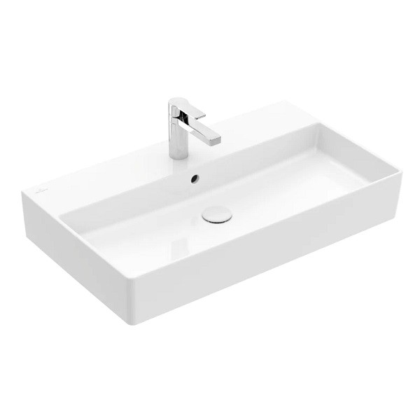 Villeroy & Boch Memento 2.0 umývadlo 80 x 47 cm, s prepadom, otvor na batériu, alpská biela 4A228001