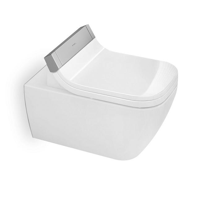 DURAVIT Happy D.2 - závesné WC na bidetovú dosku SensoWash, Rimless, biela 2550590000