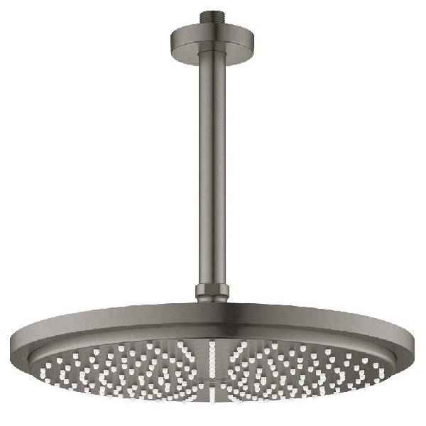 Grohe RAINSHOWER Cosmopolitan 310 1jet EcoJoy stropná hlavová sprcha s ramenom 142 mm, kartáčovaný Hard Graphite 26067AL0