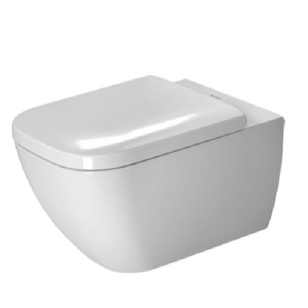 DURAVIT Happy D.2 závesná WC misa 36,5 x 54 cm s Rimless a glazúrou Hygiene Glaze 2222092000