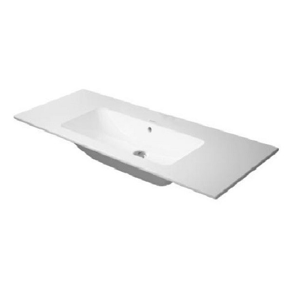 DURAVIT ME by Starck 123 x 49 cm nábytkové umývadlo bez otvoru pre batériu, biele s úpravou WonderGliss 23361200601